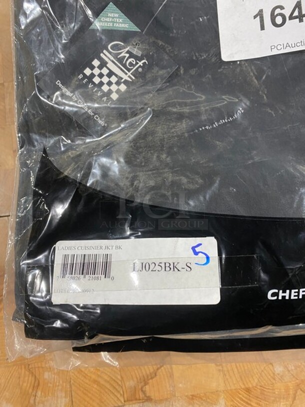 NEW! Chef Rivival Ladies Cuisinier Jacket Black! Size Small! 6x Your Bid!  - Image 3 of 5