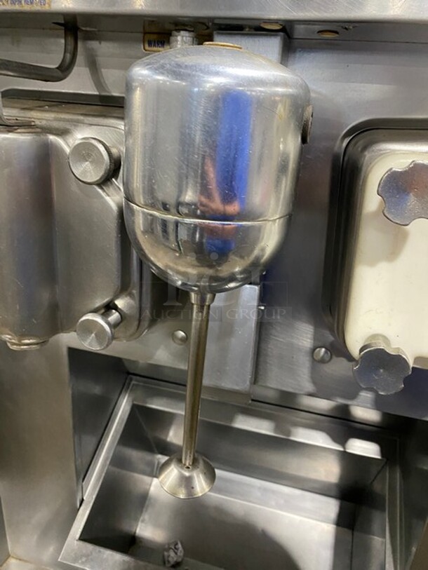 Taylor Commercial Floor Style Dual Soft Serve/Milk Shake Combination Machine! With Milkshake Attachment! All Stainless Steel! On Casters! 208/230V 3 Phase! Model: 632-33 SN: H0117437! - Image 8 of 10