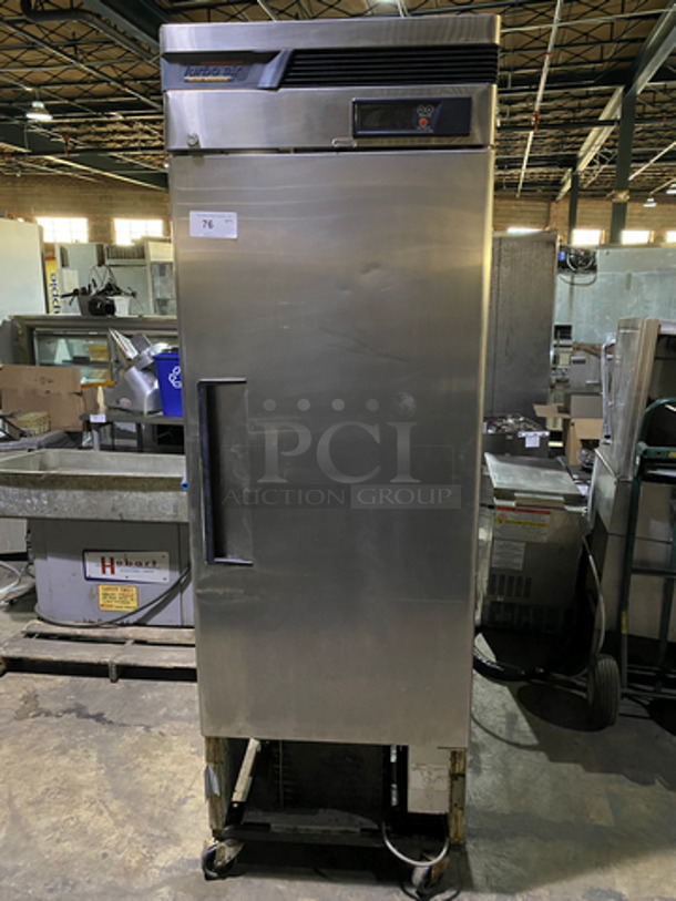 Turbo Air Commercial Single Door Reach In Refrigerator! All Stainless Steel! On Casters! Model: TSR23SD 115V 60HZ 1 Phase - Image 1 of 10