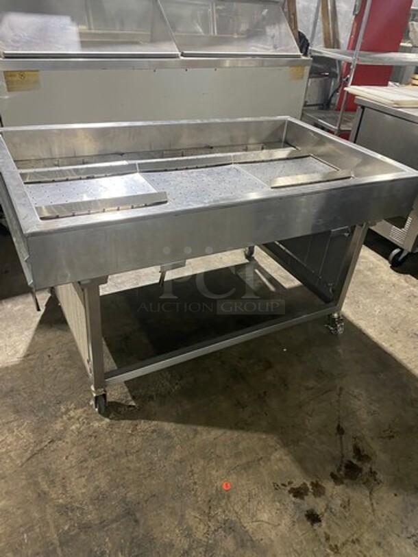 Commercial Cold Pan/Fresh Fish Display Case! All Stainless Steel Top! On Casters! - Image 3 of 9