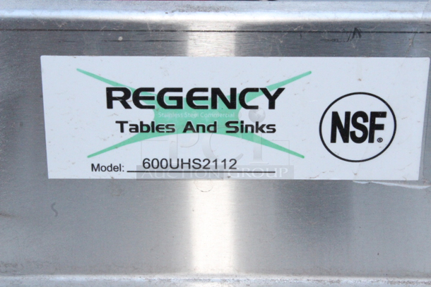 BRAND NEW SCRATCH AND DENT! Regency 600UHS2112 1 Bowl Underbar Hand Sink - 21" x 12" - Image 5 of 8
