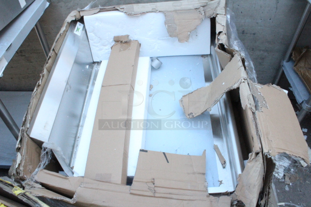 BRAND NEW SCRATCH & DENT! Regency 600CDT36R 16 Gauge 3' Clean Dish Table - Right Drainboard. Box is damaged. May have pieces missing.  - Image 3 of 5
