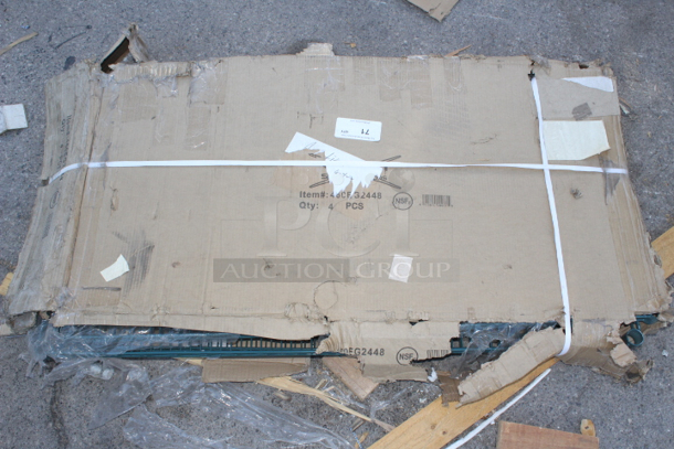 BRAND NEW SCRATCH & DENT! SET OF 4 Regency 460EG2442 24" x 42" NSF Green Epoxy Wire Shelf. 4x Your Bid.  - Image 2 of 2