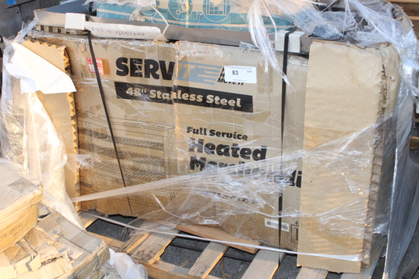 BRAND NEW SCRATCH & DENT! ServIt HDM-48 48" Self / Full Service 3 Shelf Countertop Heated Display Case with Sliding Doors - 120V, 1800W - Image 2 of 2