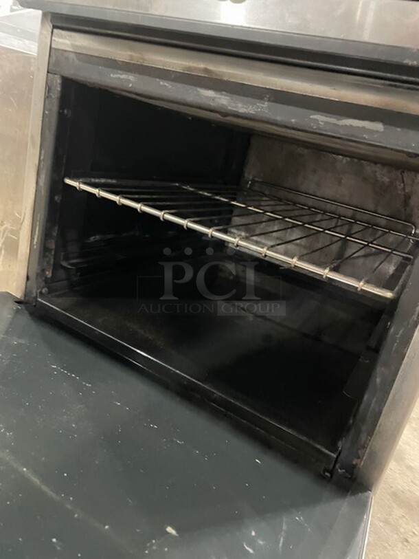 American Range Commercial Natural Gas Powered 4 Burner Stove! With Backsplash! With Ovens Underneath! All Stainless Steel! On Legs! - Image 7 of 9