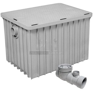 BRAND NEW SCRATCH & DENT! Endura 3950A03T 100 lb. 50 GPM Grease Trap with 3" Threaded Connections. ONLY NOTICEABLE DAMAGE IS TO THE PACKAGING!! 23-1/2x23-1/2x23-1/2