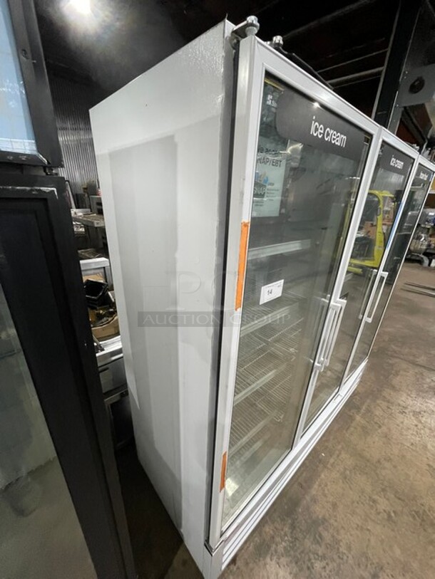 Masterbilt Standex Commercial Triple Glass Reach In Freezer Merchandiser! With Poly Coated Racks! 115/220V 1 Phase! Model: BLG-74-HGP SN: 199124 LEE01! - Image 3 of 9