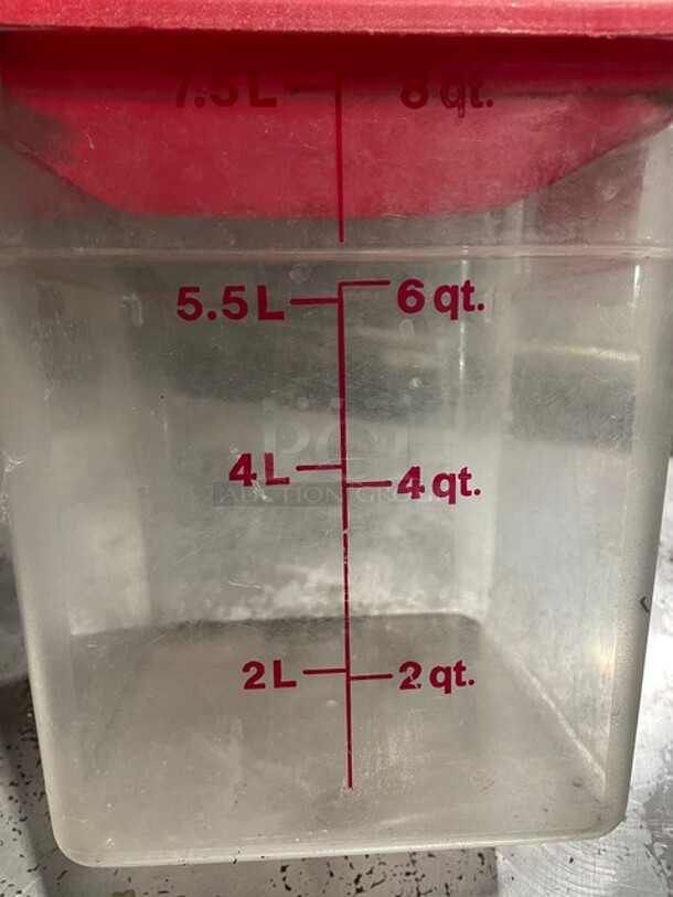 Hubert Polycarbonate Food Measuring/Storage Container! With Lid!  - Image 3 of 4