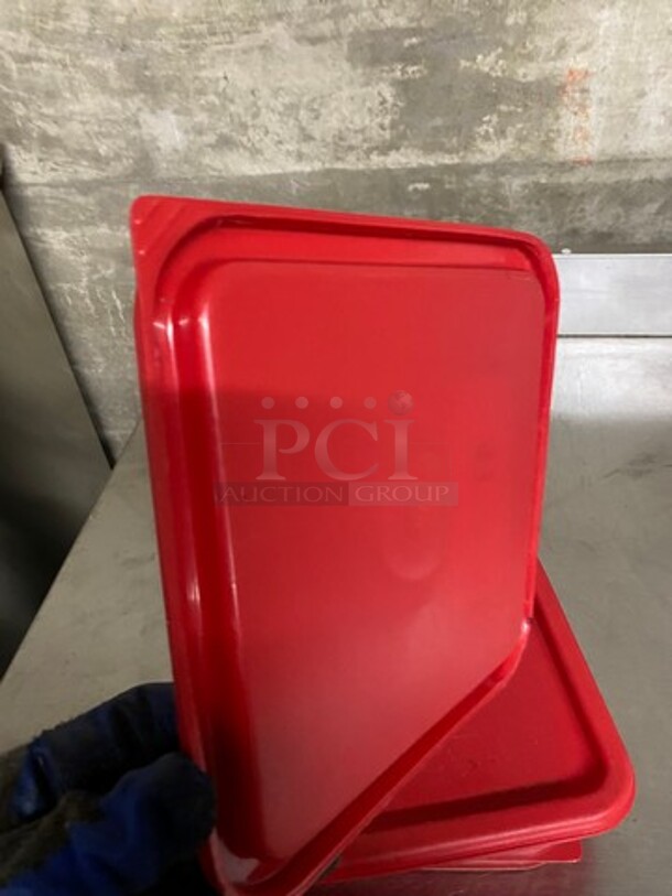 Red Poly Food Container Lids! 5x Your Bid! - Image 3 of 5