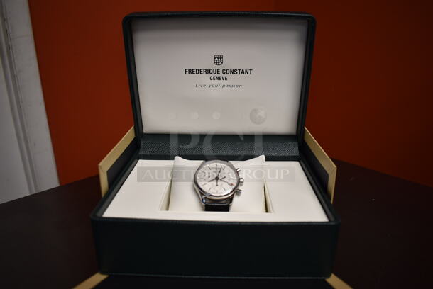 BRAND NEW IN BOX! Frederique Constant Classics Quartz Chronograph Big Date FC-296SW5B6 Watch - Image 1 of 8