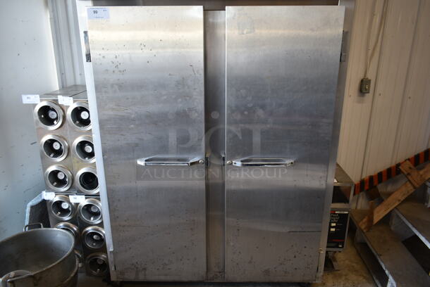Continental 2F Stainless Steel Commercial Reach In Freezer w/ Poly Coated Racks on Commercial Casters. 115 Volts, 1 Phase. Tested and Working! - Image 3 of 8