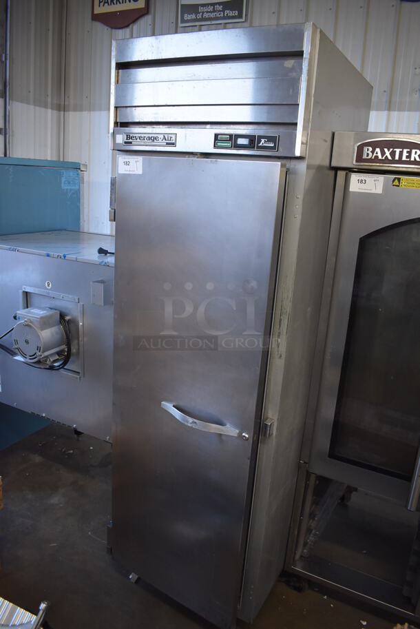 Beverage Air ER24-1AS Stainless Steel Commercial Single Door Reach In Cooler on Commercial Casters. 115 Volts, 1 Phase. 26x33x84. Tested and Working! - Image 2 of 6