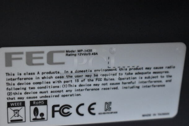 FEC MP-3435 POS Monitor and Metal Cash Drawer - Image 5 of 5