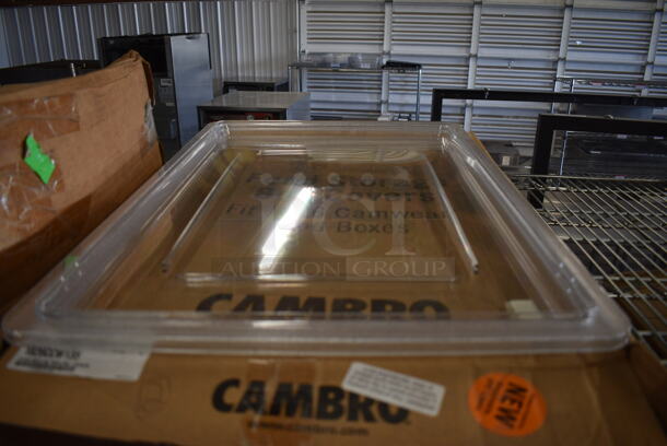2 BRAND NEW IN BOX! Cambro Clear Poly Lids. 18x26x1. 2 Times Your Bid!