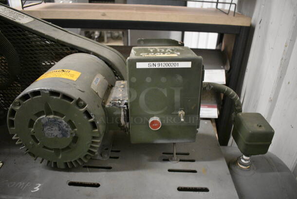 C&H Distributors Metal Commercial Floor Style Air Compressor. 230 Volts,  Phase. 60x24x44 - Image 6 of 8