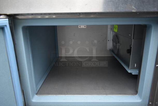 Delfield Stainless Steel Commercial Prep Table w/ Under Shelf and Cutting Boards. 240 Volts, 3 Phase.  - Image 7 of 8