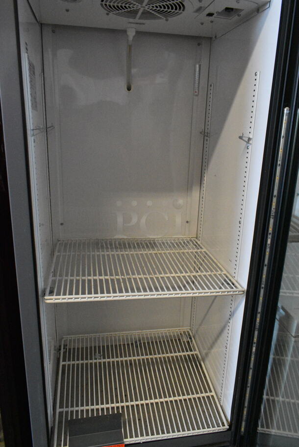 2017 True GDM-12-HC-LD Metal Commercial Single Door Reach In Cooler Merchandiser w/ Poly Coated Racks. 115 Volts, 1 Phase. Tested and Working! - Image 3 of 4