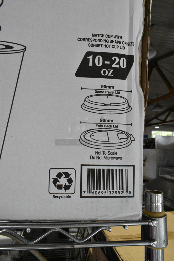 6 BRAND NEW Boxes Including Paper Hot Cups 10 oz, LHRDS-10 Graphic Lids, SKYF3036HB 20-30 Gallon Bags, Eco Java Jacket, Paper Hot Cups 8 oz, HCR-242406C Clear Bags. 6 Times Your Bid!  - Image 3 of 8