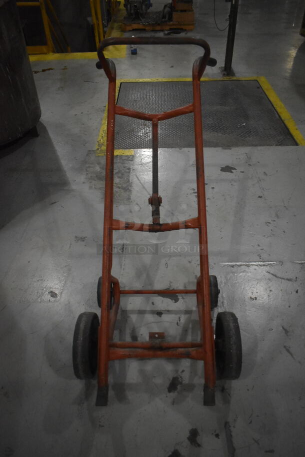 Red Metal Drum Truck for Barrels - Image 1 of 5