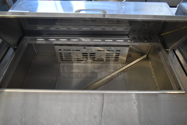 Turbo Air MST-36 Stainless Steel Commercial Sandwich Salad Prep Table Bain Marie Mega Top on Commercial Casters. 115 Volts, 1 Phase. Tested and Powers On But Does Not Get Cold - Image 4 of 7
