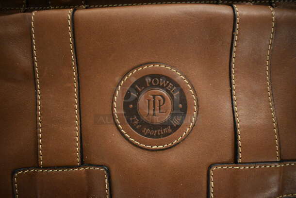 2 Various Bags; JL Powell Brown Leather Map Case and Black Bag. 11x4x15, 15x3x11.5. 2 Times Your Bid! - Image 4 of 6