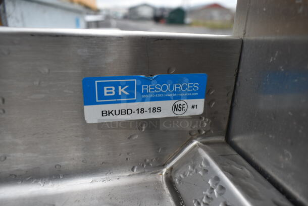 BK Series Stainless Steel Commercial Drain Board w/ Back Splash.  - Image 3 of 4