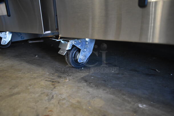 BRAND NEW SCRATCH AND DENT! Avantco 178CBE72HC Stainless Steel Commercial 72" 4 Drawer Refrigerated Chef Base on Commercial Casters. 115 Volts, 1 Phase. Tested and Working! - Image 5 of 7