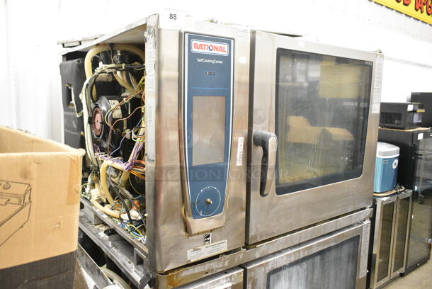 2 2019 Rational Stainless Steel Commercial Combitherm Self Cooking Center Convection Ovens on Commercial Casters. Top Model: SCC WE 62. Bottom Model: SCC WE 102. 480 Volts, 3 Phase. 2 Times Your Bid! - Image 2 of 9