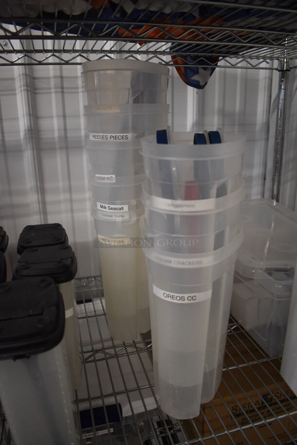 ALL ONE MONEY! Tier Lot of Various Items Including Clear Poly Bins and Syrups - Image 10 of 12