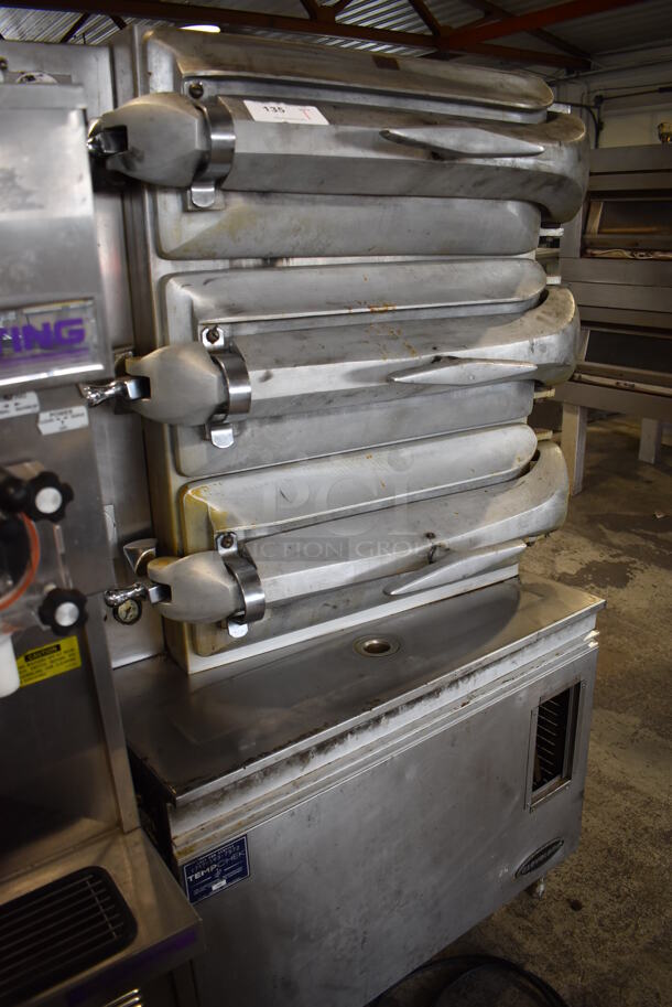 Cleveland Stainless Steel Commercial Floor Style Gas Powered 3 Deck Pressure Steam Cabinet. 40x35x68 - Image 4 of 7