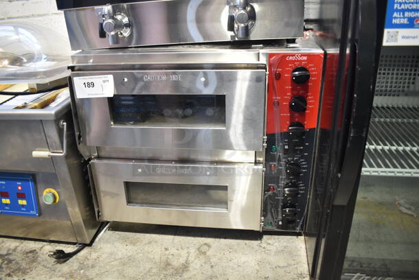 2024 Crosson CPO-320 Stainless Steel Commercial Countertop Electric Powered 2 Deck Pizza Oven w/ Cooking Stones. 120 Volts, 1 Phase. Tested and Working! - Image 1 of 7