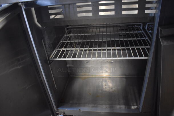 Avantco 178SCLM3 Stainless Steel Commercial Sandwich Salad Prep Table Bain Marie Mega Top on Commercial Casters. 115 Volts, 1 Phase. 70x32x47. Tested and Powers On But Does Not Get Cold - Image 5 of 7