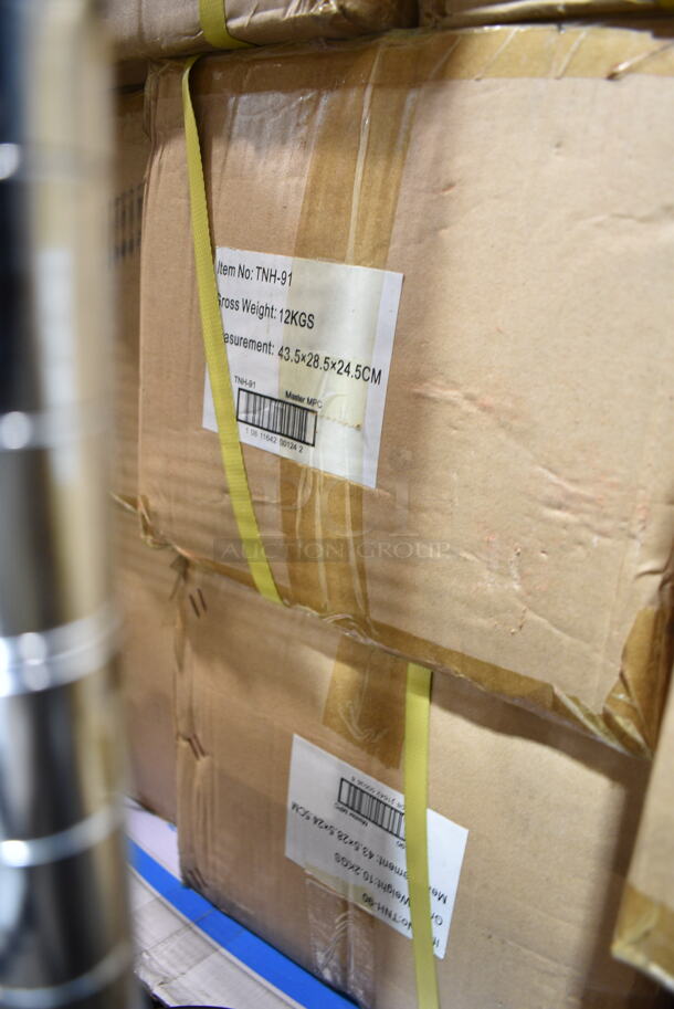 PALLET LOT of 40 BRAND NEW! Items/Boxes Including Winco TNH-90 High Heat Flexible Turner, Winco TNH-91 Perforated Turner, Winco Heat Lamp, Gray Poly Bin, Black Butler Pans. 40 Times Your Bid! - Image 6 of 12