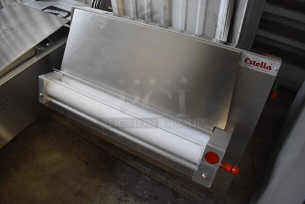 BRAND NEW! Estella 348EDS18S Stainless Steel Commercial Countertop One Stage Dough Sheeter. 120 Volts, 1 Phase. 24x18x16. Tested and Working! - Image 3 of 10