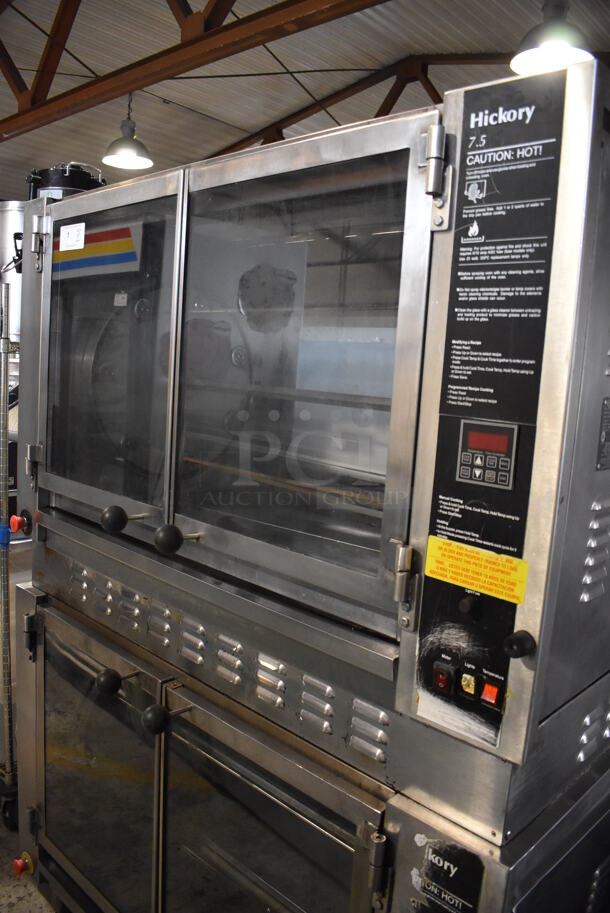 2 Old Hickory N/7.5G Stainless Steel Commercial Natural Gas Powered 7 Spit Rotisserie Ovens on Commercial Casters. Does Not Have Spits. 99,000 BTU. 52x34x76. 2 Times Your Bid! - Image 3 of 8