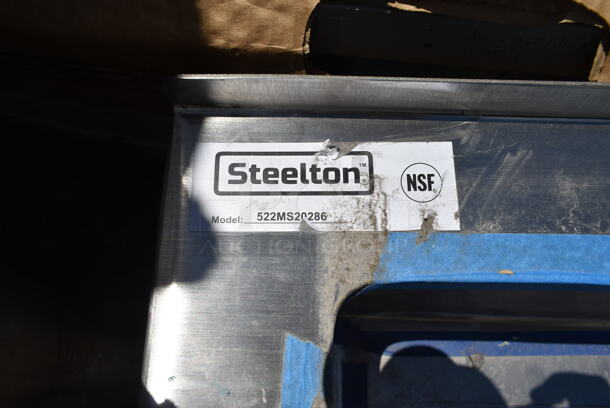 BRAND NEW SCRATCH AND DENT! Steelton 522MS20286 28" x 20" x 6" 16 Gauge 304 Stainless Steel One Compartment Floor Mop Sink - Image 4 of 4