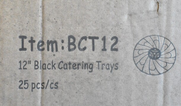 11 Boxes of 25 BRAND NEW SCRATCH AND DENT! Win Sone BCT12 Round Plastic Catering Tray - 12". 11 Times Your Bid!  - Image 5 of 5
