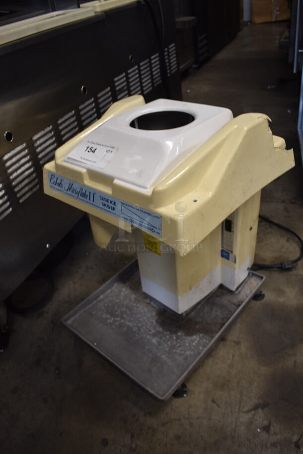 Echols 702 Microflake II Electric Countertop Cube Ice Shaver On Metal Tray with Rubber Stoppers. 115V. Tested and Powers On But Parts Do Not Move - Image 3 of 7