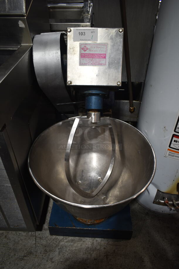 New Bhavna Metal Commercial Countertop Mixer w/ Pastry Attachment and Metal Bowl. Cannot Test Due To Plug Style 