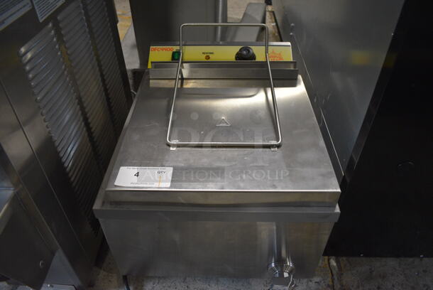 BRAND NEW IN BOX! Carnival King Model DFC4400 Stainless Steel Commercial Countertop Electric Powered Funnel Cake Fryer w/ Basket and Lid. 240 Volts, 1 Phase. 18x24x14.5 - Image 4 of 8