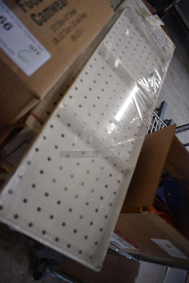 7 White Poly Shelves. 8.25x24x1. 7 Times Your Bid! - Image 2 of 3
