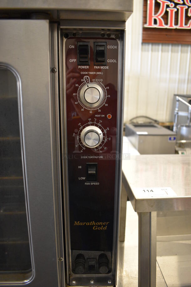 2 Southbend Marathoner Gold Stainless Steel Commercial Full Size Gas Powered Convection Oven w/ View Through Doors, Metal Oven Racks on Commercial Casters. 38x30x64. 2 Times Your Bid! - Image 2 of 7