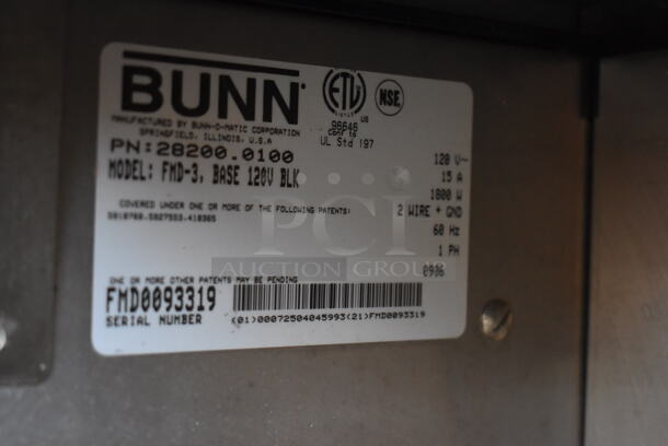 Bunn FMD-3 Metal Commercial Countertop Cappuccino Machine. 120 Volts, 1 Phase. 11.5x23x31 - Image 6 of 6