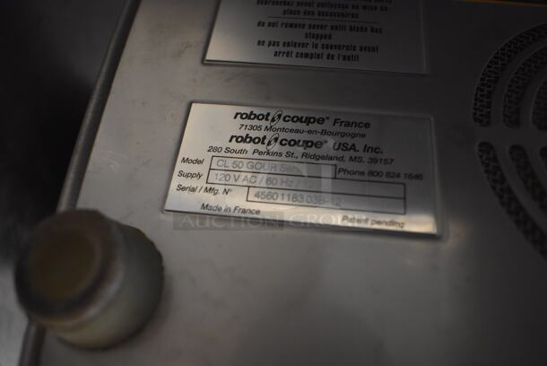 Robot Coupe CL 50 GOUR Series A Stainless Steel Commercial Countertop Food Processor. 120 Volts, 1 Phase. 14x13x24. Tested and Working! - Image 7 of 7
