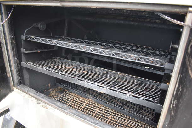 Ole Hickory EL Stainless Steel Commercial Floor Style Propane Gas Powered Rotating Rotisserie Smoker Oven. 65,000 BTU. Unit Will Be Removed From The Trailer Unless The Same Bidder Wins Both Lots 4 and 5.  - Image 7 of 12