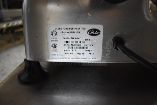 Globe G12 Stainless Steel Commercial Countertop Meat Slicer w/ Blade Sharpener. 115 Volts, 1 Phase. Tested and Working! - Image 5 of 6