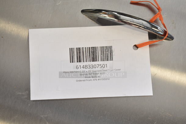 4 BRAND NEW SCRATCH AND DENT! Stainless Steel Fryer Cover; Pitco 2101502-C 19 1/2" x 24 1/4" Stainless Steel Fryer Cover, 2 Pitco B2101501-C 15 1/2" x 24 1/4" Stainless Steel Fryer Cover, Pitco B3307401-C 23 1/8" x 14 15/16" Stainless Steel Fryer Cover. 4 Times Your Bid!  - Image 9 of 11