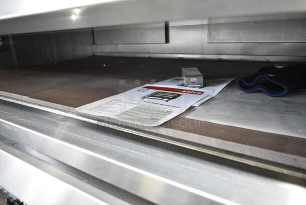 3 BRAND NEW SCRATCH AND DENT! 2022 Salva 2013 NXE-3009-B3-V3 Stainless Steel Commercial Electric Powered Single Deck Bakery Oven Pizza Ovens w/ Under Shelf on Commercial Casters. 208-240 Volts, 3 Phase. 3 Times Your Bid! - Image 6 of 12