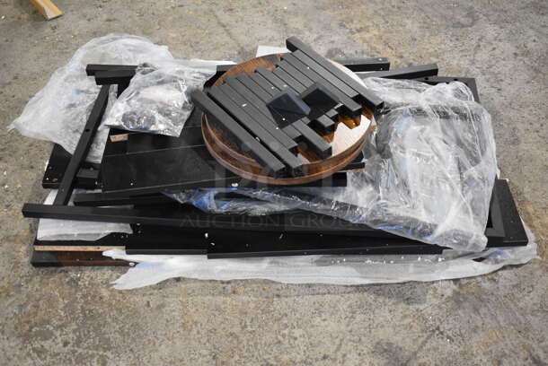 BRAND NEW SCRATCH AND DENT! Black Metal Pieces - Image 1 of 5