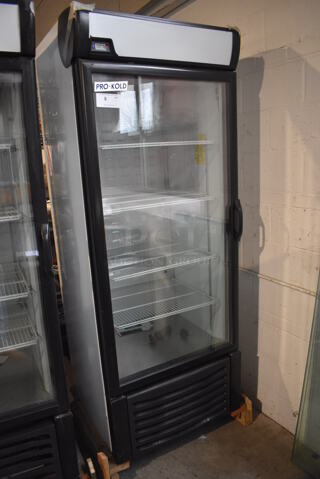 BRAND NEW! Pro-Kold CV16-ULH Metal Commercial Single Door Reach In Freezer Merchandiser w/ Poly Coated Racks. 120 Volts, 1 Phase. 30x28x79. Tested and Working!